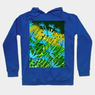 Wild Blue Flowers Hoodie